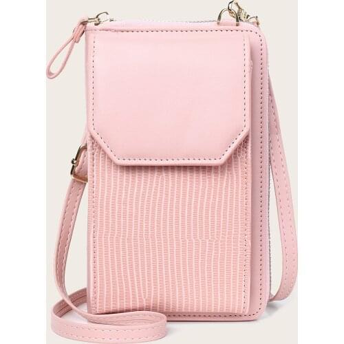Fashion Shoulder Bag Women Wallet Leather Purses Mobile Phone Solid Color Card Holders Wallet Handbag Money Coin Bags Girls