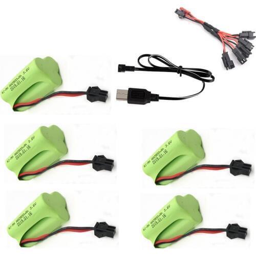 Ni-MH 3.6V 2800mah Battery + 3.6v Charger For Rc toy Car Boat Gun Tank Train Robot AA 3.6v Rechargeable Battery Pack for RC boat