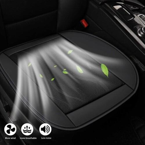 NEW With 4 Built-in Fan 12V Cooling Car Seat Cushion Cover With Air Ventilated Fan Conditioned Cooler Pad USB-powered Fan Seat