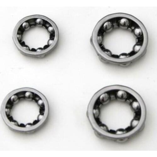 4x Bike Bicycle Full Set Wheel Hub Bearings Diameter 3/16\" And 1/4\" Front Rear Ball Racks Cycling Components Parts Accessory