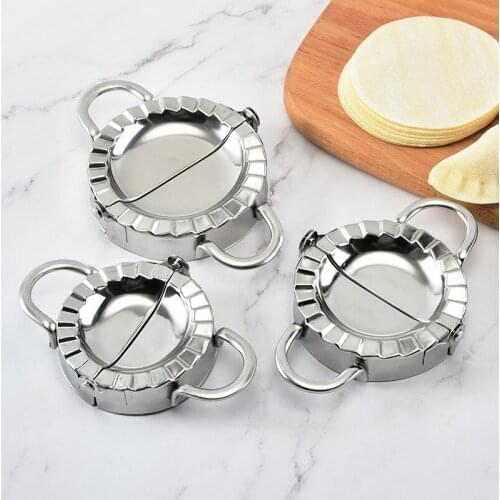 Portable Dumpling MakerStainless Steel Dumpling Mold and Dough Press Cutter Empanada Press Pie Ravioli Press and Dumpling Peeler