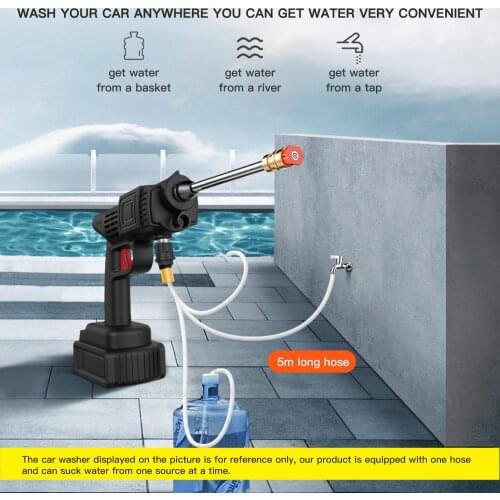Wireless High Pressure Car Washer Rechargeable Handheld Portable for Washing Cars Watering Flowers Cleaning Floors