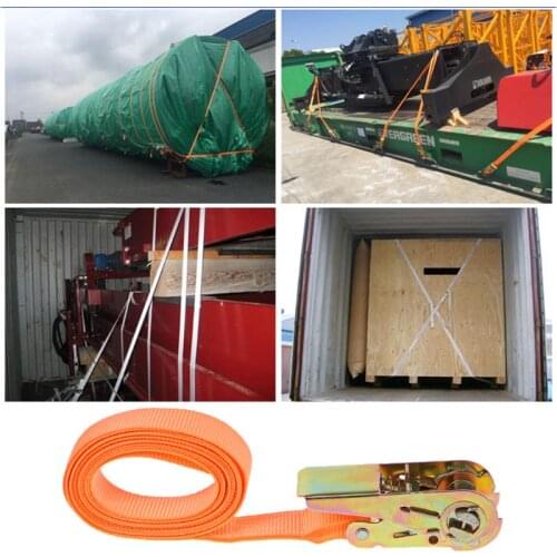 Porable Heavy Duty Tie Down Cargo Strap Luggage Lashing Strong Ratchet Strap Belt With Metal Buckle 87HE