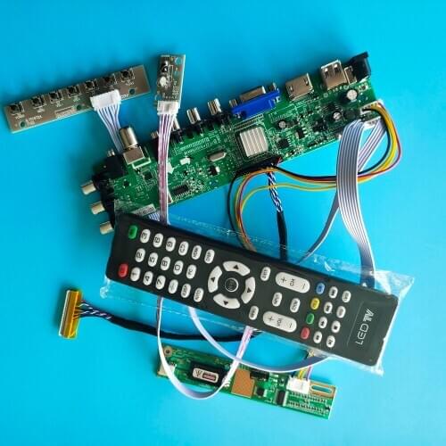 For LP154W01 remote 1280X800 Panel DVB-T DVB-C Digital USB AV RF Signal VGA TV DIY LCD LED Controller Board kit HDMI