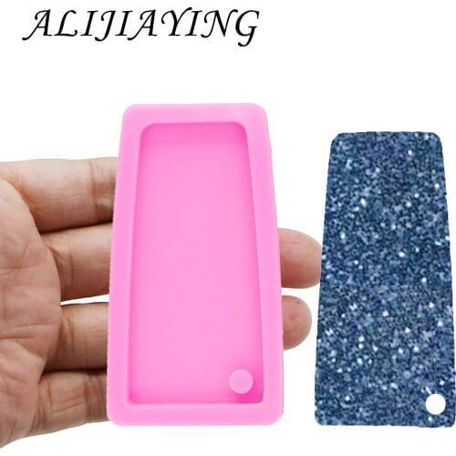 Shining DIY water glass shape silicone tumbler mold for key chain Perforated moulds DY0073