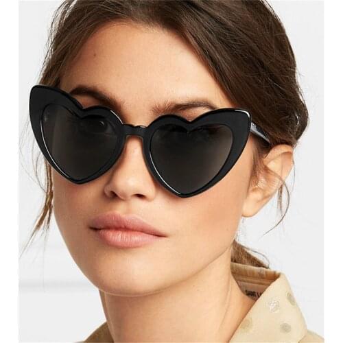 Vintage Heart Sunglasses Women Brand Designer Cat Eye Sun Glasses Female Retro Love Heart Shaped Glasses Ladies UV400 Protection
