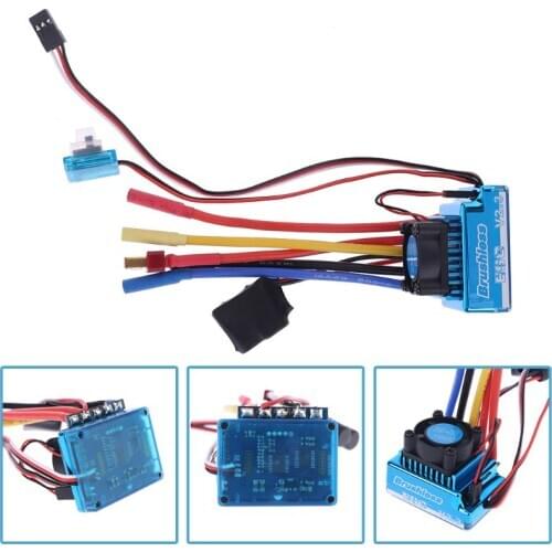 Waterproof 45A 60A 80A 120A Brushless ESC Electric Speed Controller Dust-proof for 1/8 1/10 1/12 RC Car Crawler RC Boat Part