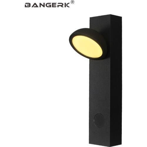 BANGERK Nordic Design Rotating 5W LED Wall Lamp Loft Iron Switch Modern Sconce Wall Lights Fixtures Decor Home Lighting