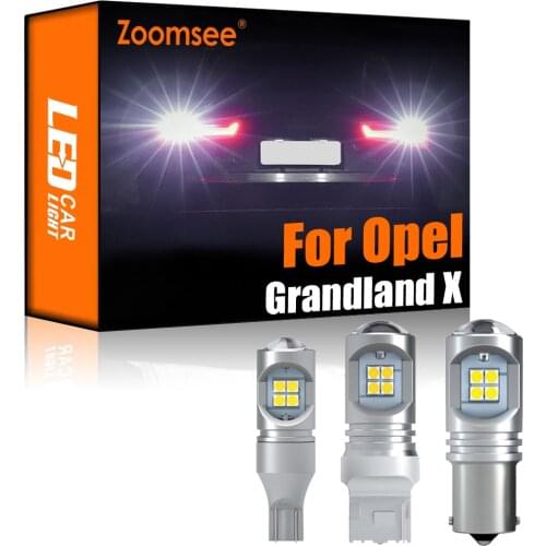 Zoomsee 2Pcs White Reverse LED For Vauxhall Opel Grandland X A18 2017-2019 Canbus Exterior Backup Rear Tail Bulb Light Auto Kit