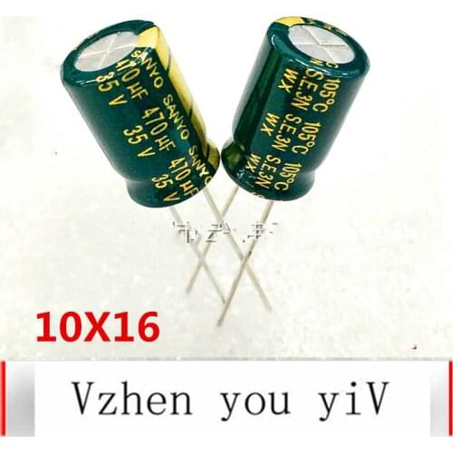 35v470uf high frequency low resistance power supply filtering electrolytic capacitor 470uf 35V 10x16MM 10x13MM