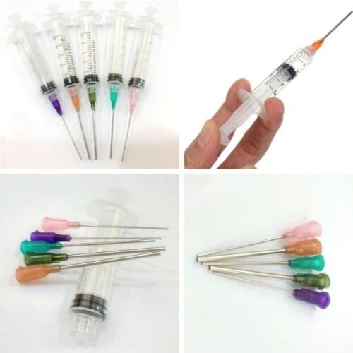 5 pcs/set Dispensing Syringe Blunt Needles 5ml Syringes, Needle 14G 15G 18G 20G 21G