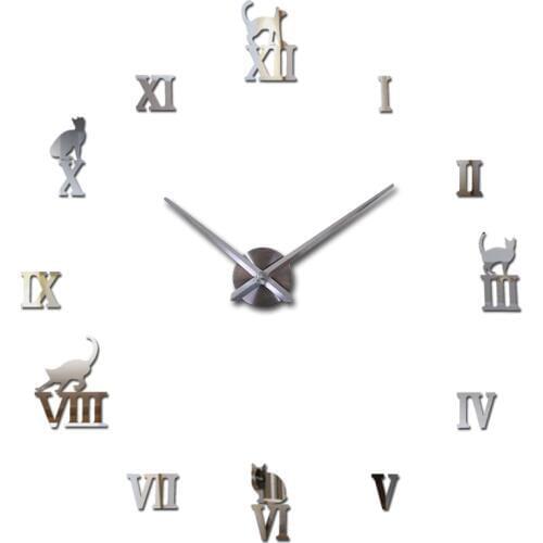 3d diy living room new acrylic quartz watch wall clock clocks Needle home decoration hot sale sticker Europe