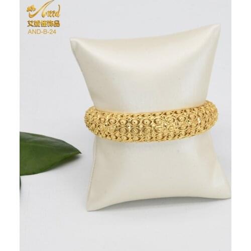 ANIID Charms For Bangles Women Luxury Indian Jewellery Arm Bracelet Gold Cuff Designer Gothic Expandable 24K Catholic Matching