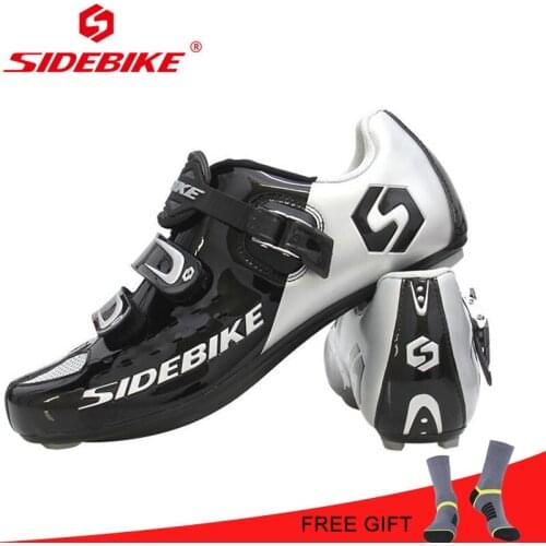 SIDEBIKE Road Shoes Self-locking Professional Cycling Shoes Men Bicycle Shoes Athletic Racing Sneakers Zapatos Ciclismo 4 Colors