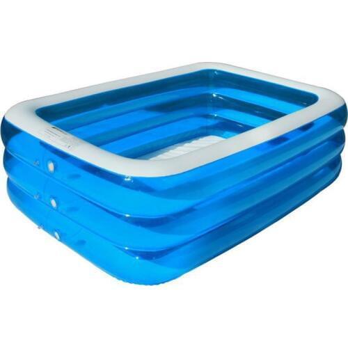 Intime Swim Center Family Inflatable Pool 196x143x60cm PVC Kids Swimming Pool