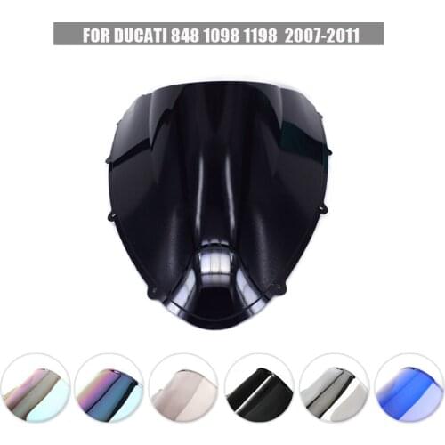 For Ducati 848 1098 1198 2007 2008 2009 2010 2011 ABS Motorcycle Windshield Windscreen Air Wind Deflector Fairing Black