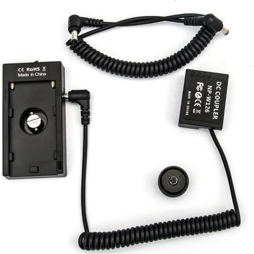 FOTGA Battery Power Supply Plate DC12/8V+1/4''hot shoe+NP-W126 for DSLR Sony NP-F F970