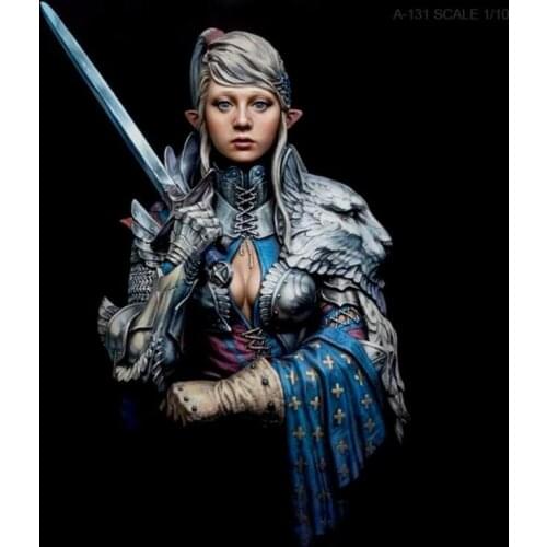 1/10 Atonement Bust Of The Templar White Model Kit Epoxy Resin Home Art Craft Assembly Self-assembled Soldier Figures Toys A-131