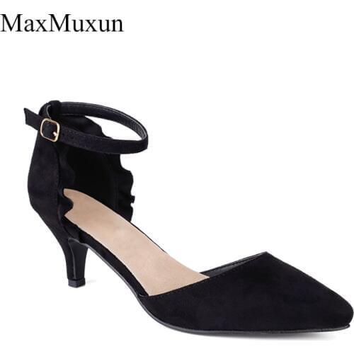 MaxMuxun Suede Pumps
