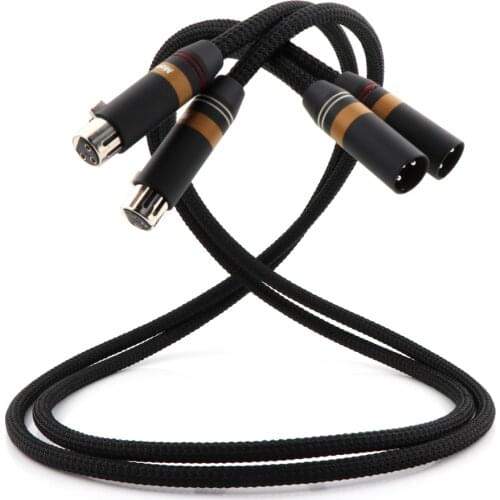 Pair monosaudio A202X OFC silver plated Balanced Interconnect Cable With XLR Plug 3Pin Male to Female Audio Balanced Cord