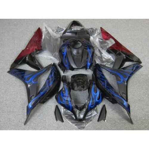 4 Free Gifts Injection mold New ABS Fairings Kit Fit for HONDA CBR600RR F5 2007 2008 07 08 bodywork set blue flame
