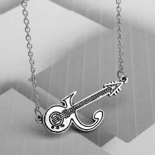 Mini Guitar Necklace for Women Pendant Choker Jewellery Necklaces for Teen Girls