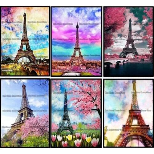 Tower scenic 5D diy Needlework diamond embroidery crafts resin diamond mosaic diy diamond painting cross stitch kits RA1380