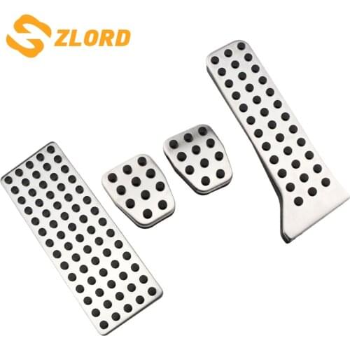 Zlord Car Rest Foot Pedals Cover for Mazda 3 6 MK3 MK6 2014 2015 CX-5 Axela Atenza LHD Stainless Steel Car Pedal Pad Accessories