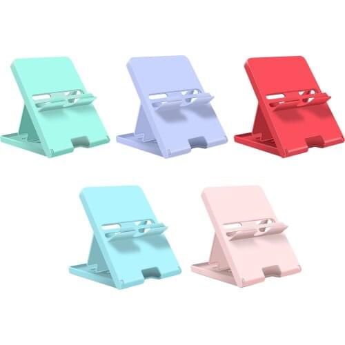 Foldable Console Holder Stand Charging Dock Station Display 4 Rubber Pads for Switch Lite for Nintendo Tablet Cell Phone Desktop