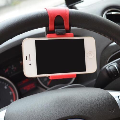 Universal Car Steering Wheel Clip Mount Holder Stand for iPhone Samsung Xiaomi Huawei Mobile Phone GPS car cellphone bracket