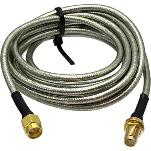 1Pcs SMA Male Plug to SMA Female Jack Nut Bulkhead Connector RG402 0.141" RF Coaxial Jumper Pigtail Flexible Cable 4inch~20M