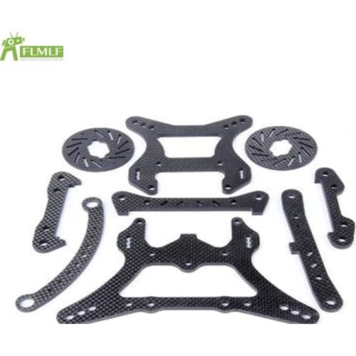 5mm Carbon Fiber Front Rear Lower Suspension&Shock Absorber Bracket&Disc Brakes&Steering Plate for 1/5 Losi 5ive T Rovan LT KMX2