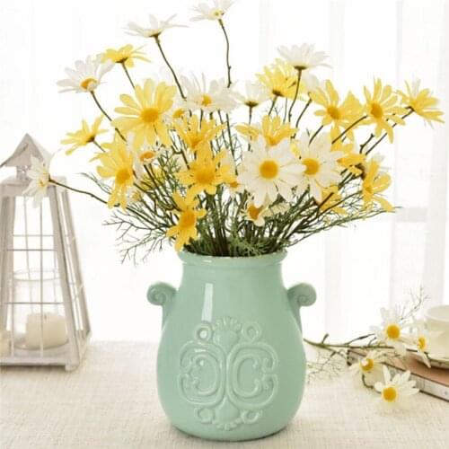 53cm 5Heads Artificial Daisy Fake Chrysanthemum Flower Bouquet Wedding Home Decor