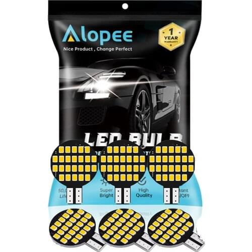 6pcs 921 194 T10 Non-Polarity 24 SMD LED Bulb Warm White Wedge Lamp For RV Trailer Camper Ceiling Dome Interior Map Light 12-24V