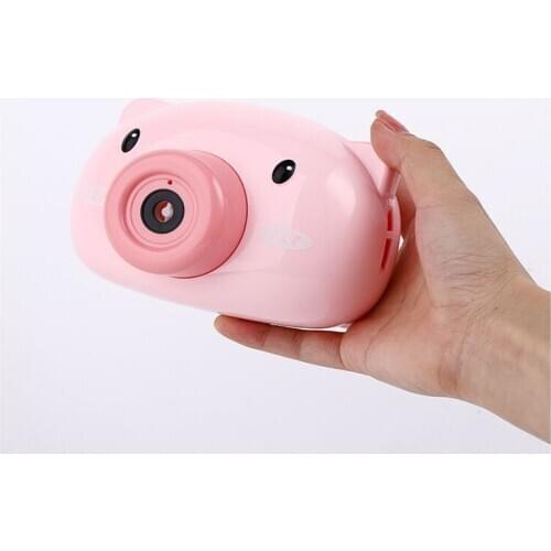 Automatic Funny Cute Cartoon Pig Animal Soap Machine Automatic Bubble Blowing Camera Light Music Electric Bubble Gifts for Kids