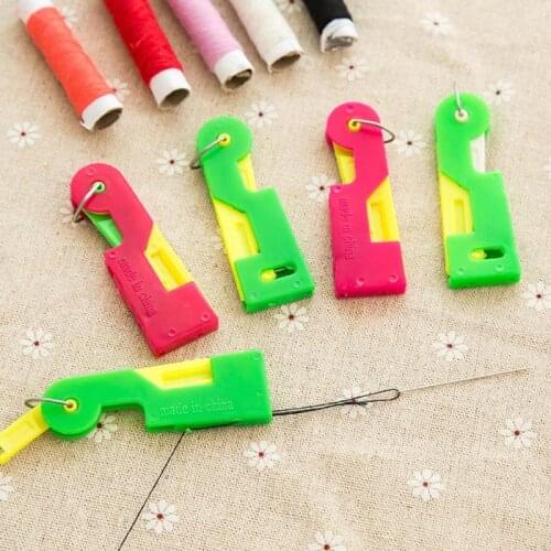 Automatic Sewing Needle Threader Thimble Threader Tool Elderly Easy Pierce Needle Guide Device Needle Thread Home Sewing Tool