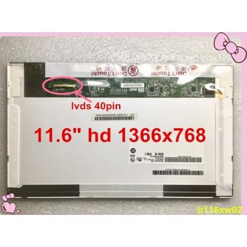 Free Shipping 11.6'' Laptop LCD Screen B116XW02 V0 LP116WH1 TLA1 LTN116AT01 N116B6-L02 FOR Lenovo Notebook HD 40PINS LVDS