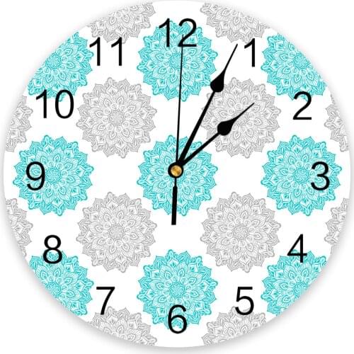 Mandala Grey Green Texture 3D Wall Clock Modern Design Living Room Decoration Kitchen Clock Art Wall Watch Home Decor