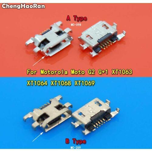 ChengHaoRan 10pcs Micro USB Jack Connector Female 5 pin Charging Socket For Motorola Moto G2 G+1 XT1063 XT1064 XT1068 XT1069