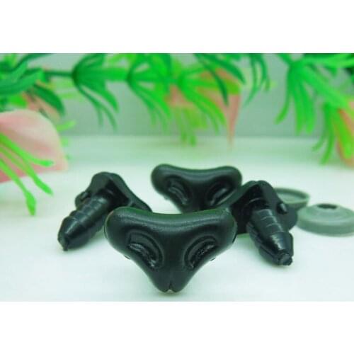 24*12mm Black Safety Nose/ Plastic Doll Nose Handmade Accessories For Fox Nose Doll Animal Puppet Making -100pcs/lot