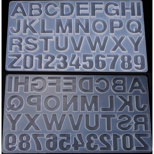 Digital English Alphabet Epoxy Resin Molds Mixed Style Silicone Casting Molds For DIY Jewelry Making Findings Supplies Component