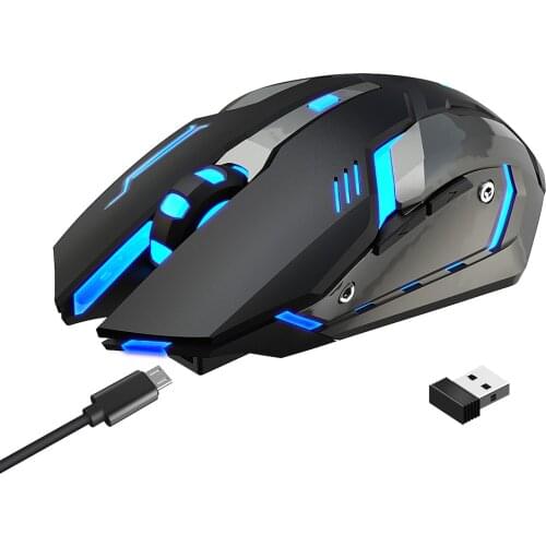 Dual Mode Gaming Mouse G859 6 Buttons 2.4G Receiver Bluetooth-compatible USB Rechargeable Luminous Wireless Mouse