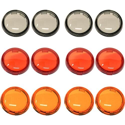 4PCS Turn Signal Light Indicator Lens Cover For Harley Sportster 883 1200 Touring Road King Dyna Heritage Softail