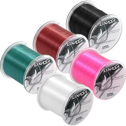 Lixada 500m 0.8 - 8.0 Nylon Fishing Line Durable Monofilament Rock Sea Fishing Line Thread Fishing Accessories 5 Colors
