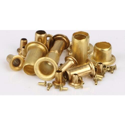 100/200/500pcs M3.5*6mm Brass Eyelet Rivet Nut Copper Through Hole Rivets Hollow Grommet