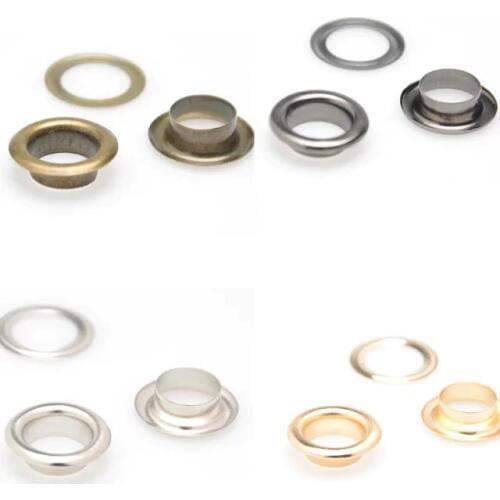 Metal Eyelets Grommets With Washers, 10mm Barrel Diameter Silver Plated Metal eyelets