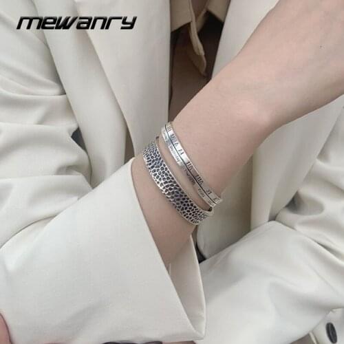 Mewanry 925 Sterling Silver Roman Numerals Vintage Couples Bracelet Fashion Creative Design Holiday Party Jewelry Birthday Gifts