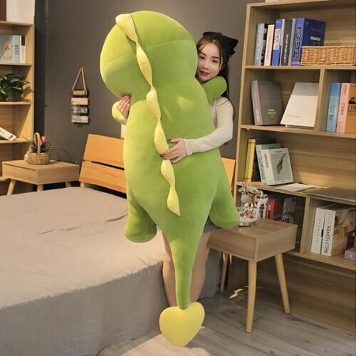 New Big Size Long Lovely Dinosaur Plush Toy Soft Cartoon Animal Doll Stuffed Boyfriend Sleeping Pillow Kid Girl Birthday Gift