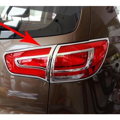 For Kia Sportage 2010-2014 ABS Chrome Tail Light Surrounds Covers Trim Set Automotive accessories