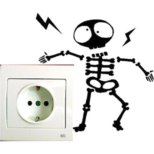 Switch Sticker Wall Sticker Waterproof Decorative Skeleton Wall Sticker For Living Room Bedroom #W0